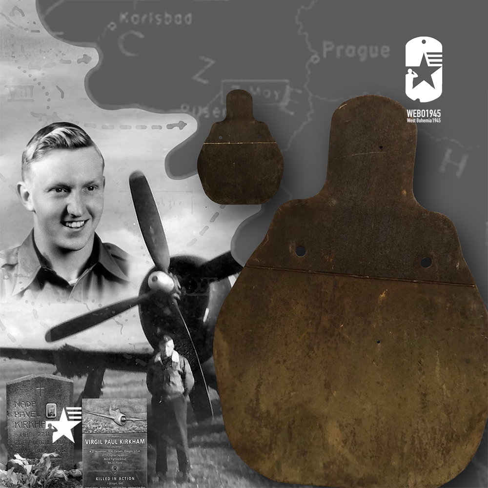 WB10007 WWII US ARMY AIR FORCE ARMOR PLATE P-47D THUNDERBOLT LADY JO ANN II 1STLT. V. P. KIRKHAM CZECHOSLOVAKIA KIA APRIL 30 1945
